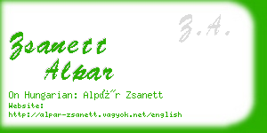 zsanett alpar business card